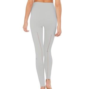 alo high waist dash legging dove grey xs